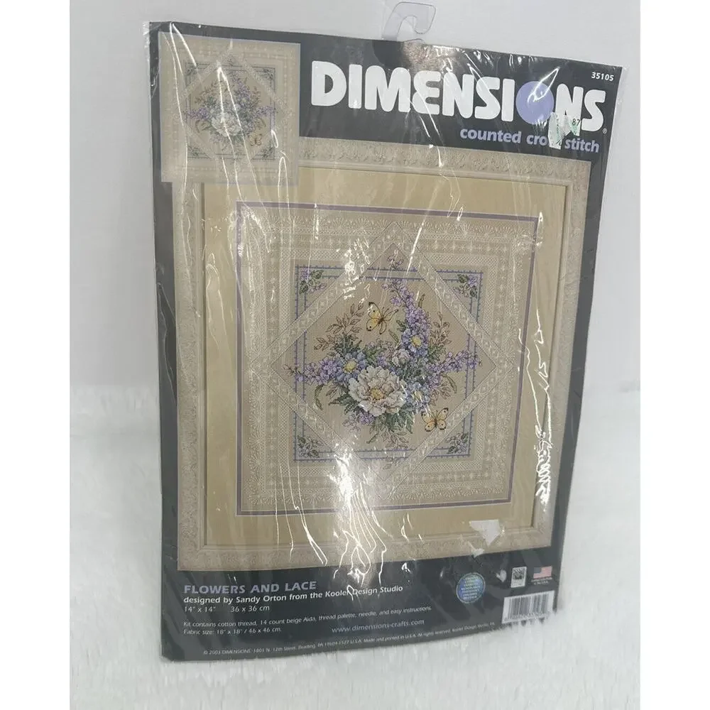 Dimensions flowers lace